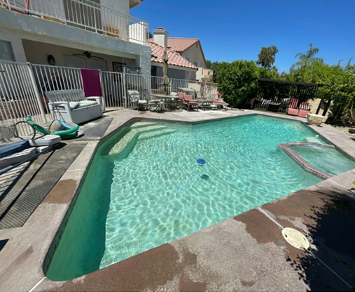 Pool before remodeling without modern design