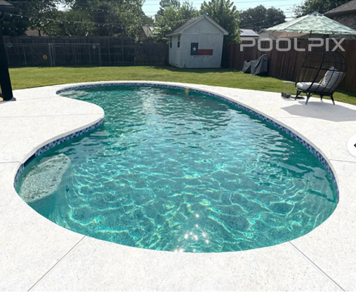 Realistic pool remodel rendering after